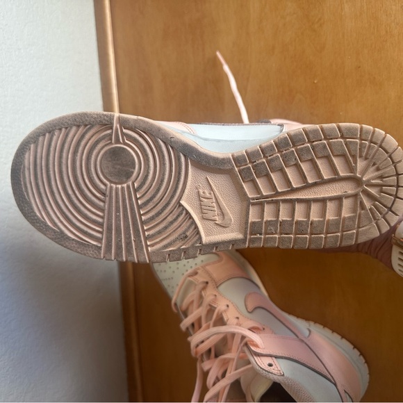 Women's Nike Pink and White Dunk High Sneakers - Picture 6 of 6